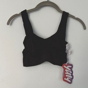 YITTY Black Ruched compression bra NWT